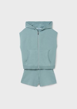 MAYORAL 6838 KOMPLET DRES KAMIZELKA SZORTY r.152