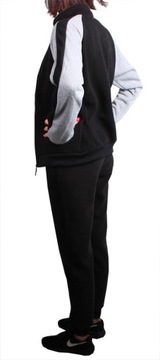 Ciepły DAMSKI dres DRESY bluza stójka 9100 grafit/róż 2XL/3XL