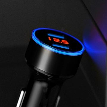 АВТОМОБИЛЬНОЕ ЗАРЯДНОЕ УСТРОЙСТВО 2XUSB С ЖК-ВОЛЬТМЕТРОМ