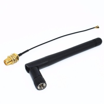 Antena WiFi 2.4GHz 3dBi łamana z przewodem ESP32