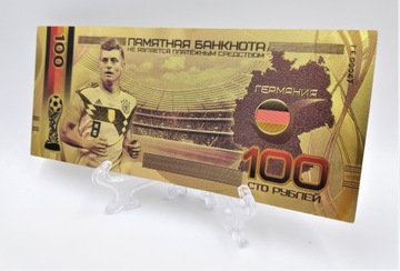 Тони Кроос Германия Красивая позолоченная банкнота