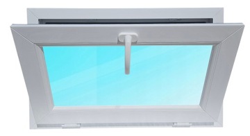 Okno PCV BIAŁE 80x50 nowe uchylane 800x500 dwuszybowe