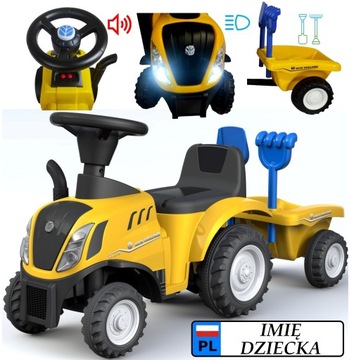 Traktor New Holland jeździk chodzik pchacz tablica