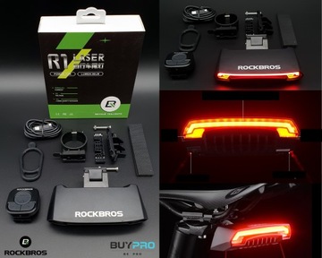 Задний фонарь с лазерными поворотниками STOP USB под седлом ROCKBROS LKWDR1
