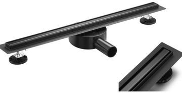 CZARNY ODPŁYW LINIOWY ODWODNIENIE SLIM 70 cm 700mm