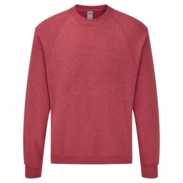 Bluza męska bez kaptura FRUIT LOOM Heather Red XXL