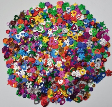 DIY Konfetti Cekiny różne kolorowe Ø 6-24 mm100 g