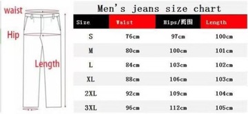 klasyczny Spodnie Jeans Męskie Rozciągliwe
