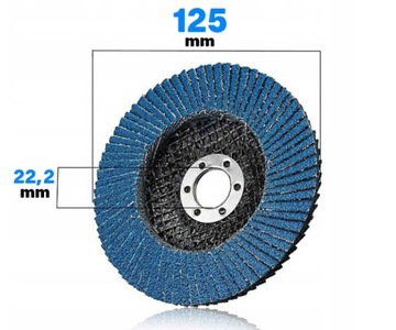 ЦИРКОНИЙНЫЙ АБРАЗИВНЫЙ ДИСК ДЛЯ ШЛИФОВАЛЬНОЙ ЛАМПЫ 125MM P80 INOX