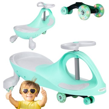 Jeździk grawitacyjny pojazd dla dzieci koła LED Rowerek Autko MIX KOLORÓW