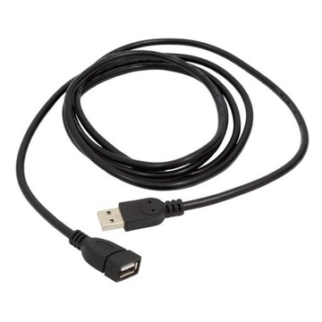 Удлинитель порта USB A-A 2.0, кабель «папа-гнездо», 2 м, черный удлинительный кабель