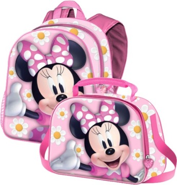 MYSZKA MINNIE PLECAK DZIECIĘCY + TOREBKA 3D PREMIUM DISNEY MINNIE MOUSE