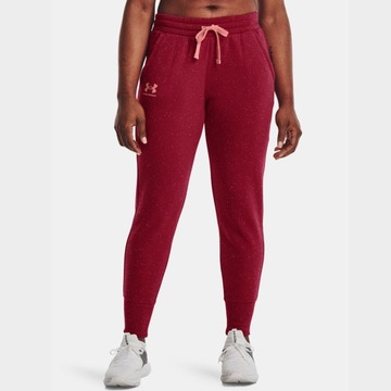 UA RIVAL FLEECE JOGGERS _XS_ Spodnie Damskie Czerwony