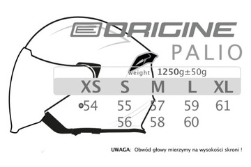 ORIGINE PALIO 2.0 + BT SOLID белый глянцевый шлем M