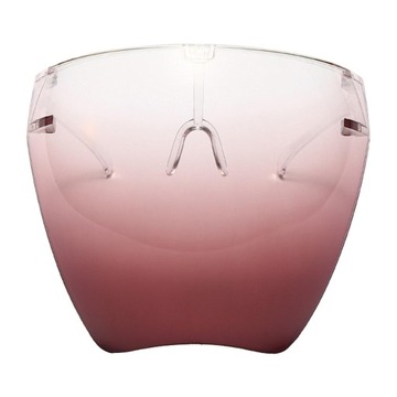 Full Face Shield Protective Clear Pink Change