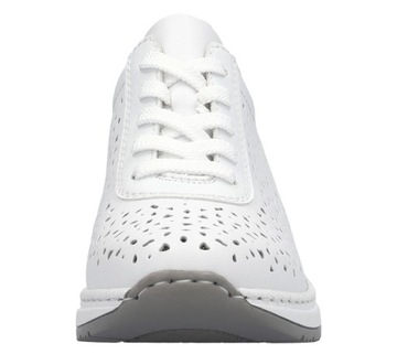 Rieker N43A1-80 37 białe skórzane półbuty sportowe sneakersy