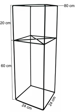 ПОДСТАВКА ДЛЯ ЦВЕТОВ ПОЛКИ ДЛЯ ЦВЕТОВ МЕТАЛЛ LOFT черный 80