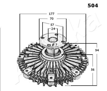 ASHIKA 36-05-504 SPOJKA VENTILÁTOR CHLAZENÍ