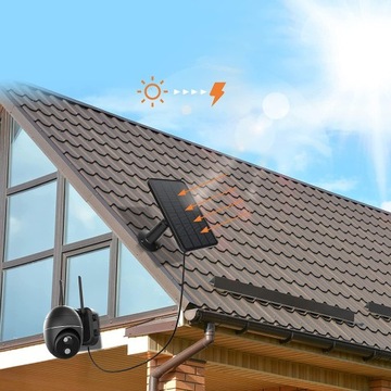 СОЛНЕЧНАЯ ПАНЕЛЬ USB 4 Вт ДЛЯ БЕСПРОВОДНОЙ ВНЕШНЕЙ КАМЕРЫ ВОДОНЕПРОНИЦАЕМОЙ