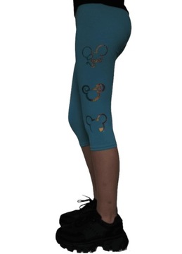 Legginsy 3/4 Getry Rybaczki NIEBIESKIE MYSZKA 140