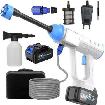 MYJKA CIŚNIENIOWA AKUMULATOROWA 6W1 ZESTAW+ AKU 3000mAh