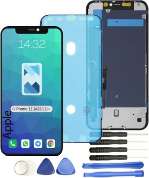 Wyświetlacz do iPhone 11 Zestaw Narzędzi Uszczelka Ekran z dotykiem