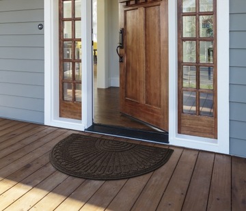 КОВРИК ДЛЯ ОБУВИ ВХОДНОЙ, ТОЛСТЫЙ, ПОЛУКРУГ, 60х90
