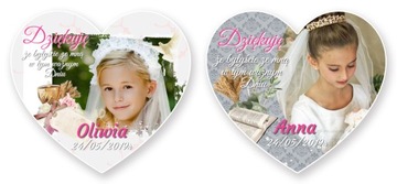 Благодарность гостям Первое Причастие Крещение День Рождения Годик МАГНИТ + КОНВЕРТ