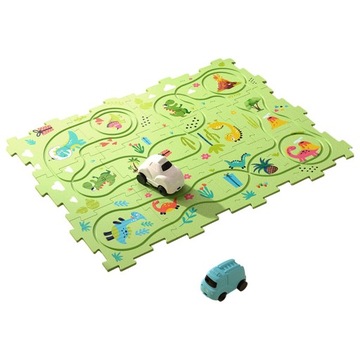 Puzzle Track Car Play Набор деталей головоломки.