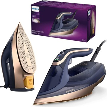 MOCNE ŻELAZKO PAROWE STOPA STAL POWŁOKA TYTAN CZUJNIK RUCHU PHILIPS 3000W