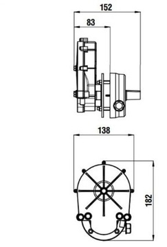 РУЛЕВОЙ ПРИВОД RIVIERA <55 КМ ДО ЛОДКИ/ЛОДКИ