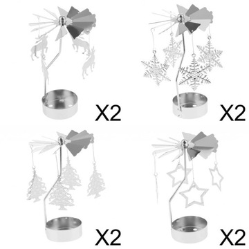 8x Obrotowy Świecznik na Tea Light Rzemiosło