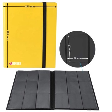 Альбом футбольных карточек желтый для 360 карточек POKEMON MTG NBA TCG