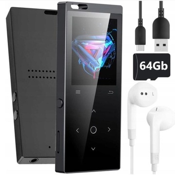 MP4 MP3 PLAYER 16GB BLUETOOTH 5.2 HiFi RADIO Redukcja szumów