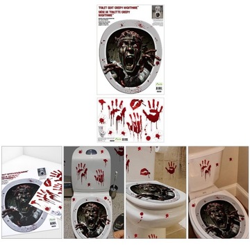 НАКЛЕЙКА НА ТУАЛЕТ НА ХЭЛЛОУИН КРИЧАЩИЕ ЗОМБИ ПОДАРОК ​​НАКЛЕЙКИ НА ХЭЛЛОУИН