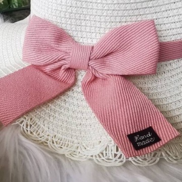 КОМПЛЕКТ из сумочки и шапки для девочки 52 см, соломенный BOW, CZ43