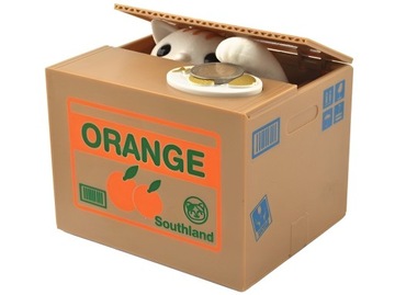 КОПИЛКА КОТЕНОК КОШКА СОБИРАЕТ МОНЕТЫ ЛАПОЙ ИНТЕРАКТИВНОЕ АВТОМАТИЧЕСКОЕ мяуканье