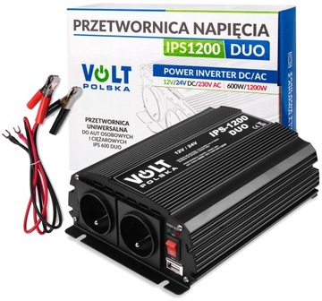 PRZETWORNICA SAMOCHODOWA USB 12V 24V 600W/1200W