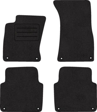 Velurové koberce Lux pro Audi A8 D3 Short (2002-2010) Komplet Černé