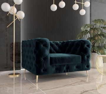 Fotel Chesterfield Boston Pikowany Piękny VeroLux