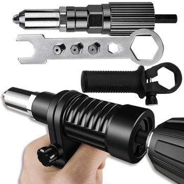 NITOWNICA DO NITÓW NA WKRĘTARKĘ ADAPTER PRZYSTAWKA + 4 KOŃCÓWKI