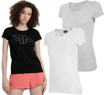 3-PAK T-SHIRT KOSZULKA DAMSKA DO BIEGANIA 4F BASIC