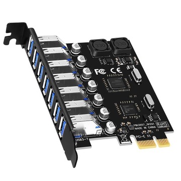 GLOTRENDS U3057 7-portowa karta adaptera USB-A 3.0 5 Gb/s PCIe