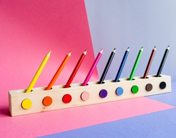 Sorter na kredki Montessori 9 kolorów