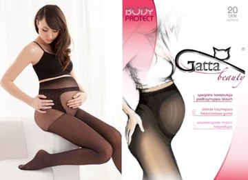 RAJSTOPY CIĄŻOWE Gatta Lycra BODY PROTECT 20 DEN 3-M nero