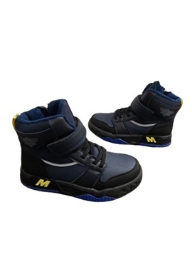 ВЫСОКИЕ КРОССОВКИ С УТЕПЛЕНИЕМ P682 ТЕМНО-СИНИЙ РАЗМЕР. 32