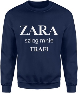 BlUZA Z NADRUKIEM MĘSKA ZARA SZLAG MNIE TRAFI ŚMIESZNA Z NAPISEM ROZMIAR L