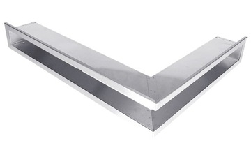 Kratka kominkowa OTWARTA narożna prawa 60x40 inox