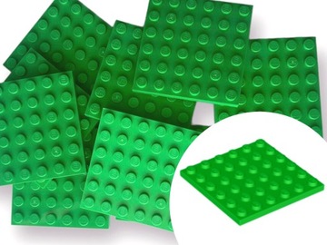 LEGO 3958 PLATE Płytka 6X6 Bright Green 4 sztuki