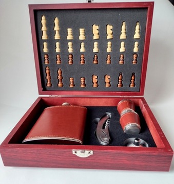 ШАХМАТЫ, дерево, Стаканы, ПЕРСОВКА, Подарочный набор